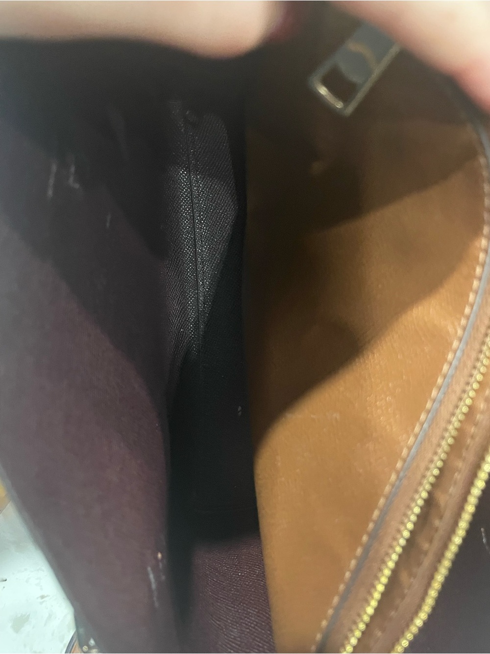 Coach Mollie Tote 25 in Ginger/Brown Leather - Like New - Picture 9 of 13